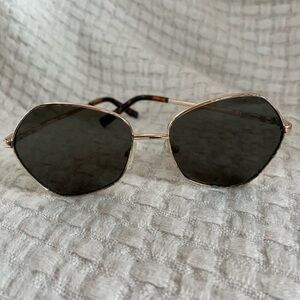Le Specs escadrille Gold Frame Sunglasses